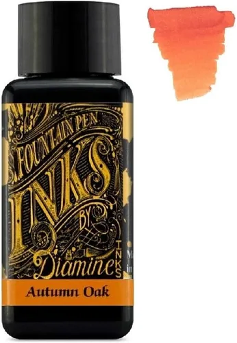 Vista 5 de Diamine - Tinta para pluma estilográfica de 1.0 fl oz - Rueda de color - 6 botellas - Roble otoñal, Syrah, Macassar, Earl Grey, Aurora Borealis