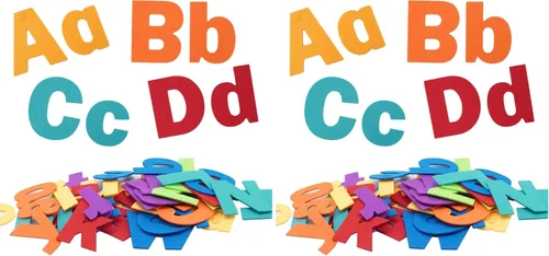 Vista 8 de CHEFAN Letras de Alfabeto de Fieltro, Juguetes de Aprendizaje del ABC, 26 Letras Minúsculas y 26 Letras Mayúsculas de Ortografía