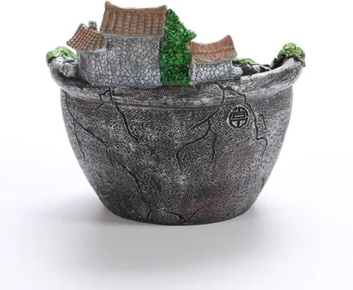 Vista 3 de Maceta creativa para plantas suculentas, maceta con cesta de flores de casa dulce, maceta para decoración de jardín