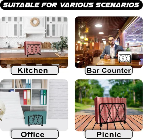 Vista 4 de Servilletero - Un elegante dispensador vertical para servilletas de papel, perfecto para cocina, comedor, encimeras y cócteles. Complementa todas