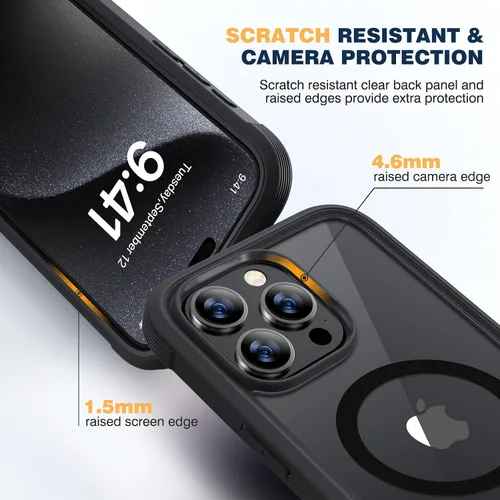 Vista 364 de DIACLARA - Funda transparente compatible con iPhone XR 6.1 pulgadas 2018