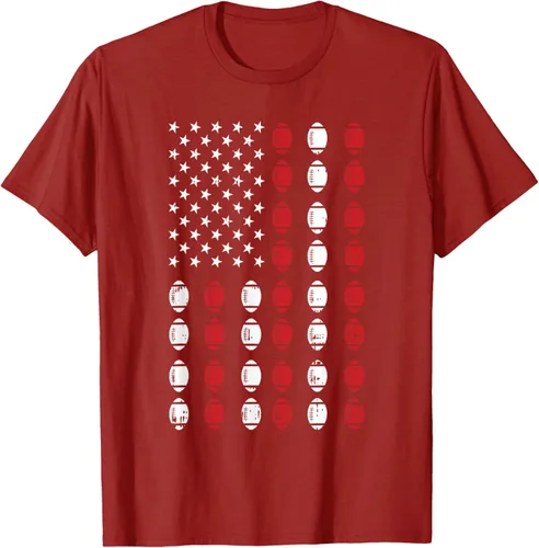 Vista 48 de Camiseta patriótica de jugador atleta del 4 de julio de fútbol americano, Negro