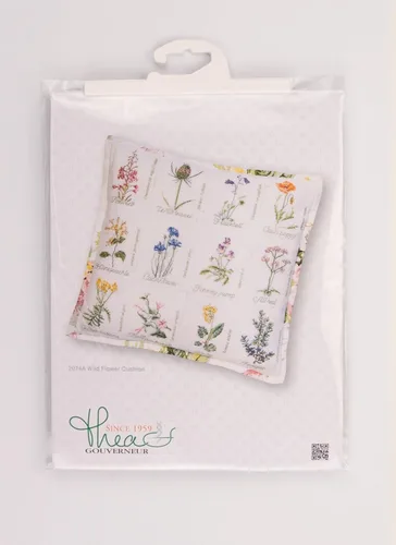 Vista 5 de Thea Gouverneur - Kit de punto de cruz contado, cojín de flores silvestres, Aida, 16 unidades, kit de bordado para adultos, hilos de bordado DMC