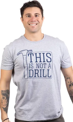 Vista 2 de This is Not a Drill Funny Hammer Repair Dad Joke Humor Tool Shop Guys Men T-Shirt
