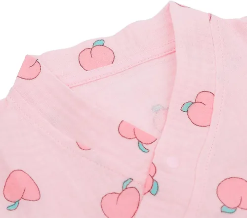 Vista 2 de PAUBOLI Bata de muselina para recién nacido, kimono, mameluco de algodón para bebés de 0 a 24 meses