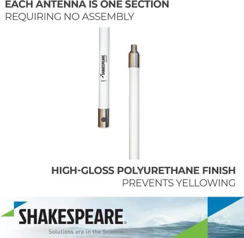 Vista 3 de Shakespeare 5228-4 Extensor de antena Galaxy de 4 pies con 1.5 pulgadas de diámetro, color blanco