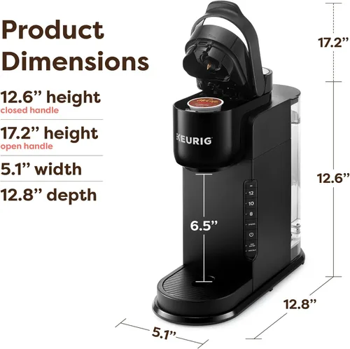 Vista 6 de Keurig K-Express Cafetera de Una Sola Porción – Opción de Preparación Fuerte, Depósito de 42oz, Diseño Elegante para Entretenimiento y Regalos Negro