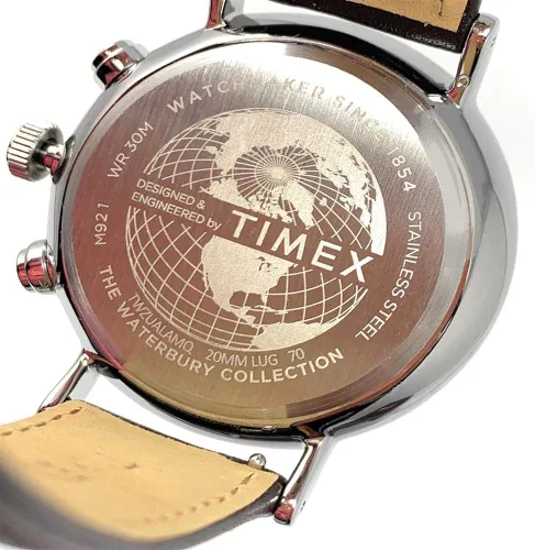 Vista 3 de Timex Tribute General Manager - Reloj de cuarzo de 1614in con correa de cuero para hombre