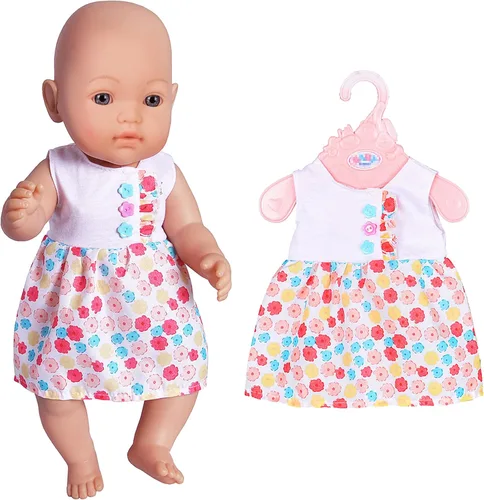 Vista 6 de ebuddy 6 juegos de ropa de muñeca para muñecas recién nacidas de 16.9 in, muñecas de bebé de 15 pulgadas, muñeca americana de 18 pulgadas