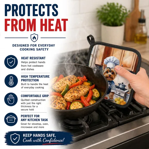 Vista 62 de Caroline's Treasures Havanese The Chef Par de Agarraderas para Ollas de Cocina Resistentes al Calor Juegos de Agarraderas para Ollas Almohadillas