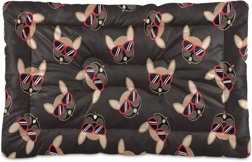 Vista 11 de Hermosa cama rectangular para perros y gatos con diseño de flamenco rosa, cómoda cama rectangular para mascotas, ultrasuave y calmante para perros
