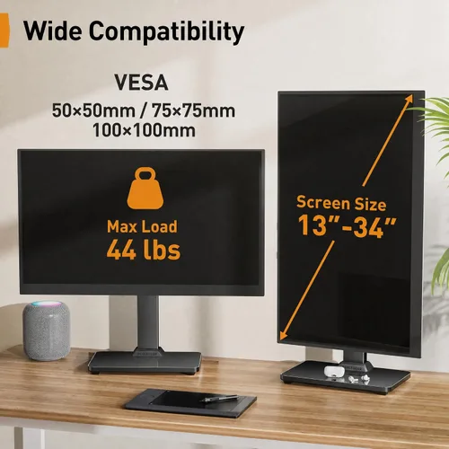 Vista 2 de Perlegear - Soporte de monitor único para pantallas de 13 a 34 pulgadas