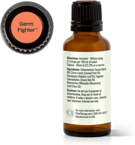 Vista 8 de Plant Therapy Germ Fighter Mezcla de aceites esenciales, aromaterapia natural 1 fl oz