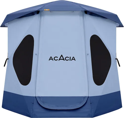 Vista 9 de ACACIA - Tienda de campaña para acampar, tienda desplegable con 8 ventanas y estera, tienda central impermeable y resistente al viento, fácil
