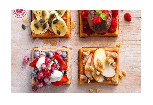 Vista 2 de Schar Waffles dorados sin gluten, paquete de 4 3 unidades (12 gofres en total)