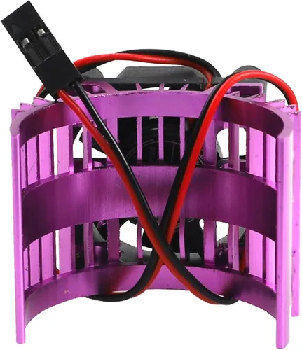 Vista 5 de Share Goo Disipador de calor de aleación con ventilador de enfriamiento de 5 V para 1/10 coche 540 550 3650 motor sin escobillas motor RC auto