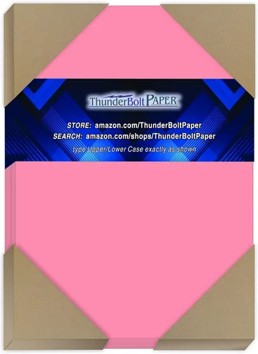 Vista 12 de Cubierta de papel de cartón de color rosa brillante de 440.9 lbs – Tarjeta de receta de 3.0 x 5.0 in, foto, tamaño del marco: cartulina