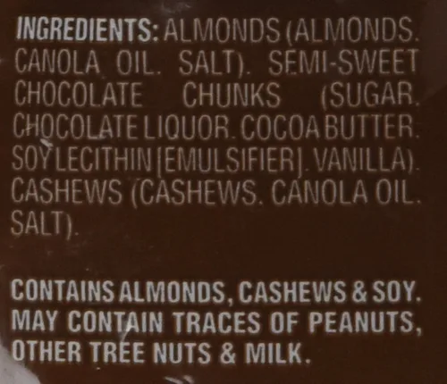 Vista 3 de Trader Joe's Solo un puñado de simplemente almendras, anacardos y mezcla de chocolate
