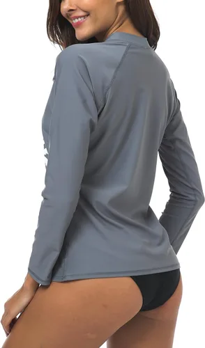 Vista 5 de Wetopkim Camiseta de natación de manga larga para mujer, camiseta de surf