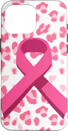 Vista 19 de Funda para iPhone 16 con cinta rosa en estampado de leopardo para concientización sobre el cáncer de mama