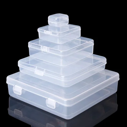 Vista 2 de ljhnba Cajas de almacenamiento de joyería de plástico Cuentas Artesanía Caja de almacenamiento Contenedor Caja de almacenamiento Organizador