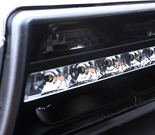 Vista 2 de luces de estacionamiento para Chevy Silverado, un par, color negro