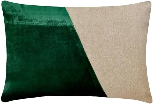 Vista 27 de Fabric Mart Direct Funda de cojín para sofá, fundas de cojín decorativas de color verde y gris, de 12 x 12 pulgadas, almohadas de retazos de bloques