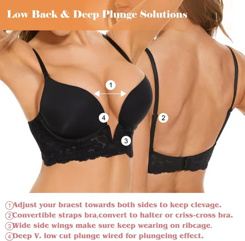 Vista 3 de ForBaysy womens Plunge