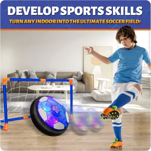 Vista 4 de Juego de Pelota de Fútbol Flotante con 2 Porterías, Juguetes de Interior para Niños de 6-8 Años, Regalo de Fútbol para Niños de 8-12 Años