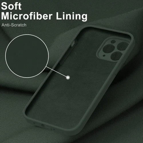 Vista 4 de Goodon Funda para iPhone 11 Pro con protector de pantalla - Protección mejorada de la cámara - Forro de microfibra suave - Funda protectora