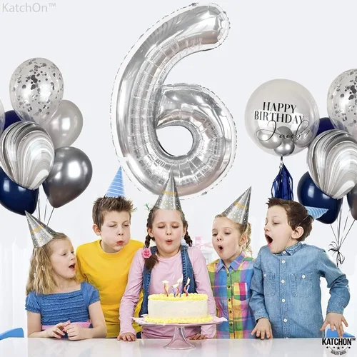 Vista 866 de KatchOn Globo negro del número 1 de 40 pulgadas, globo de feliz cumpleaños Large Mylar Number One Balloon for 1st Birthday Decorations, Foil