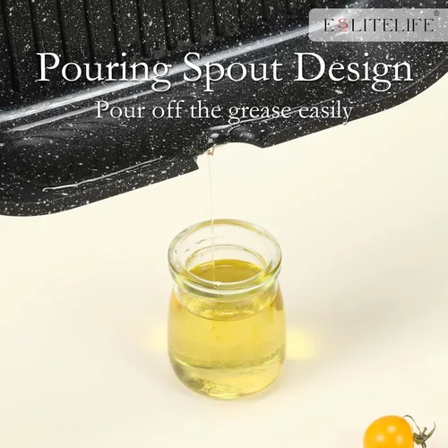 Vista 7 de ESLITE LIFE Sartén cuadrada grande de 11 pulgadas, compatible con inducción, sartén antiadherente con mango desmontable, sartén versátil