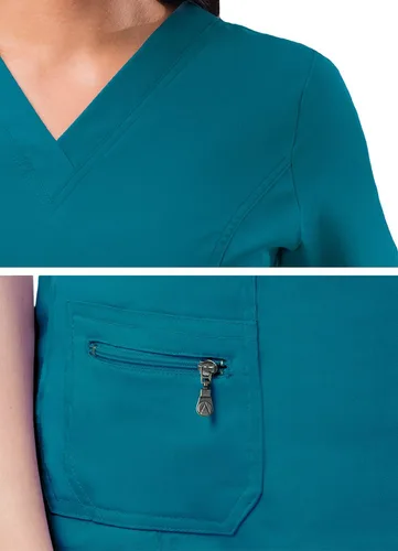 Vista 4 de Adar Pro - Ropa quirúrgica para mujer, con cuello en V elevado