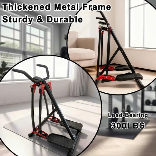 Vista 4 de Máquina de ejercicios Air Walker, entrenador elíptico Space Walker con pantalla LCD, resistencia ajustable para uso doméstico