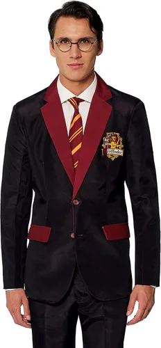 Vista 4 de Suitmeister - Trajes divertidos para hombre con diferentes estampados incluyen chaqueta pantalones y corbata con divertidos estampados L Gryffindor
