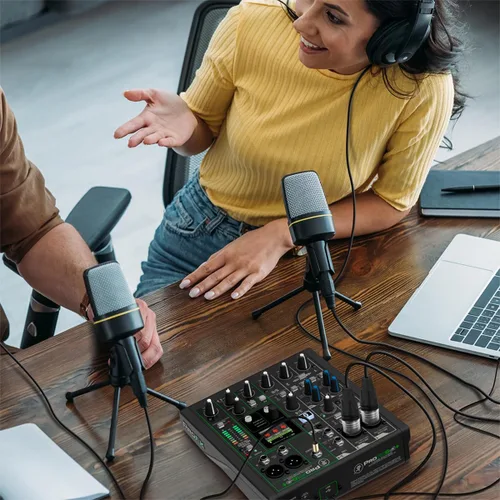 Vista 7 de Mackie ProFX6v3+ Mezclador analógico profesional de 6 canales con USB, preamplificadores de micrófono Onyx, motor de efectos GigFX y Bluetooth 2