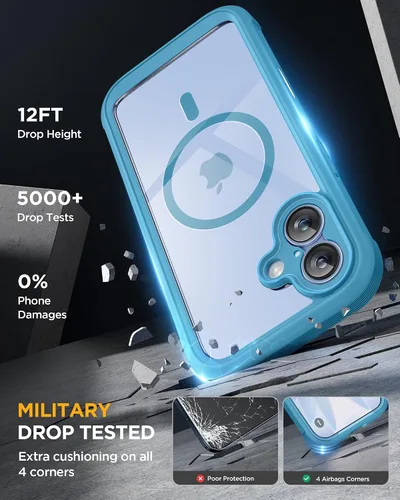 Vista 471 de Miracase Serie de vidrio para iPhone 11 de 6.1 pulgadas, funda protectora de cuerpo completo resistente mejorada con protector de pantalla de vidrio