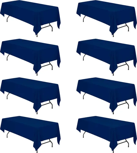 Vista 54 de BRILLMAX - Manteles para mesa rectangular de 6 pies, tela de lino de poliéster, lavable, para boda, recepción, banquete, fiesta de cumpleaños, 60 x