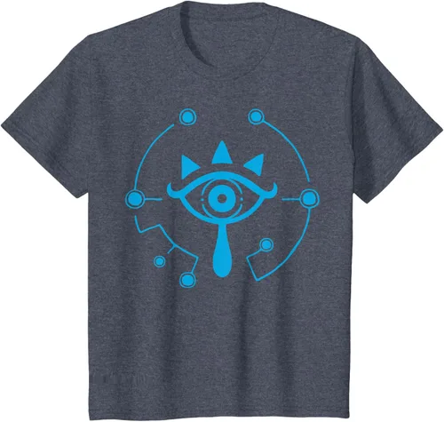 Vista 16 de Zelda Breath of The Wild Sheikah Eye Logo Camiseta Negro