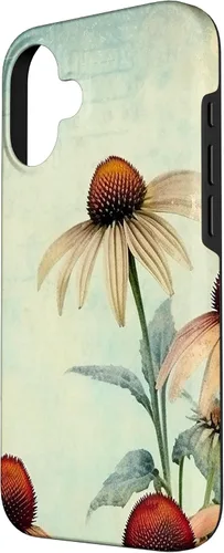 Vista 2 de iPhone 16 Vintage Coneflower Case
