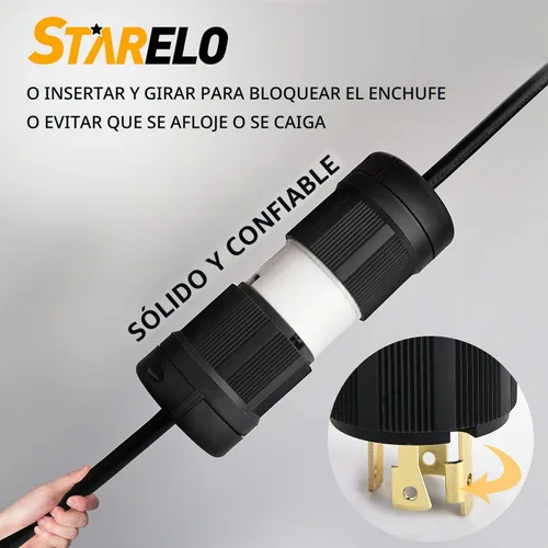Vista 4 de STARELO 30Amp,Locking Plug/ Connector for Generator Set,NEMA L14-30P & L14-30C,125/250V 3 Pole 4 Wire Grounding Electrical Replacement Industrial