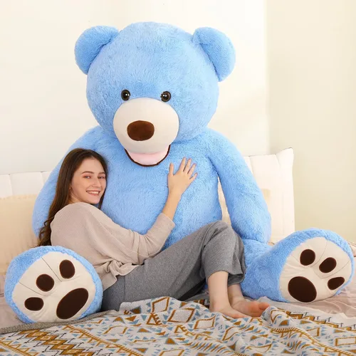 Vista 36 de MorisMos Oso de Peluche Gigante, Oso de 39 Pulgadas, Animales de Peluche Grandes con Huellas Grandes, Osos de Peluche de Regalo para Niños