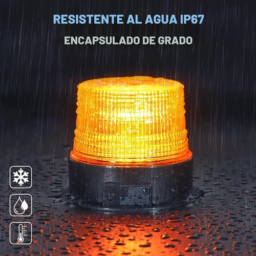 Vista 6 de AnTom Luz magnética inalámbrica de baliza, recargable de advertencia intermitente de emergencia, luces estroboscópicas que funcionan
