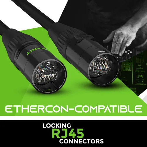 Vista 2 de GEARit Cable compatible con EtherCon de 30 pies y serpiente de 4 canales