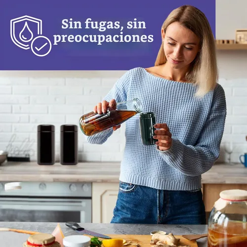 Vista 2 de Infinity Jars Tarro de cristal vacío recargable con tapa de rosca de 5.1 fl oz (5.07 fl oz)