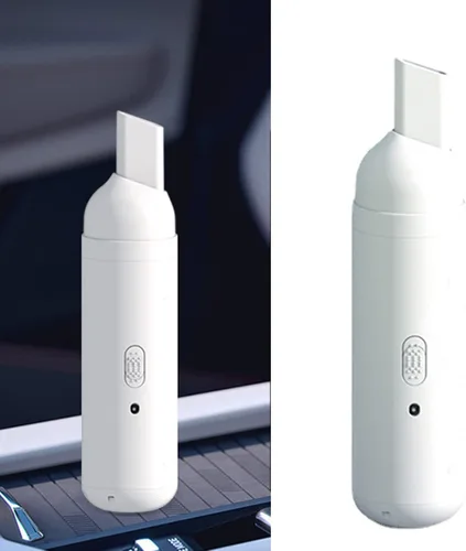 Vista 3 de Pssopp Aspirador de coche portátil de mano para automóvil, aspiradora de mano inalámbrica, de bajo ruido, carga USB, aspirador para polvo, pelo