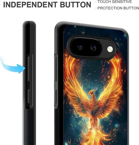 Vista 577 de Compatible con Google Pixel 4A 5G Mobile Case Creative Acrylic Panel trasero Silicona Protección Grip especialmente diseñado para Google Pixel 4A 5G