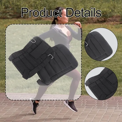 Vista 2 de 2 piezas de pesas de tobillo para piernas, suministros de equipo práctico, entrenamiento de fuerza para correr, entrenamiento, gimnasio, fitness