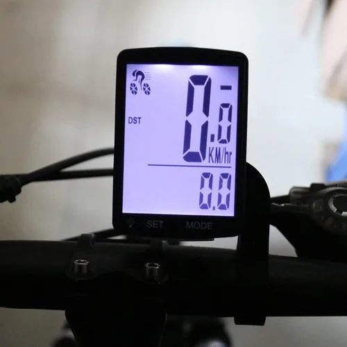 Vista 6 de Computadora inalámbrica para bicicleta, 20 multifunciones, velocímetro de bicicleta impermeable real, odómetro de ciclismo con pantalla LCD grande