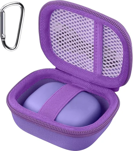 Vista 13 de co2CREA Estuche rígido para Beats Powerbeats Pro 2 con clip de mosquetón Caja Naranja Eléctrica